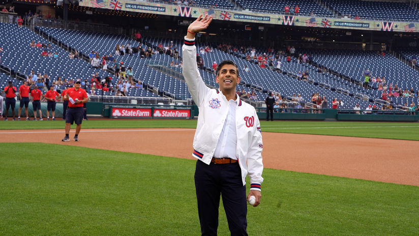 Prime Minister Rishi Sunak attends a Baseball match in Washington